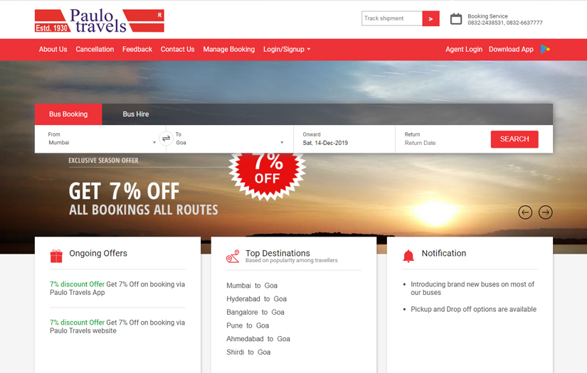 Paulo Travels Website Design screenshot 1